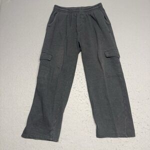 Southpole Sweatpants Mens XL Dark Gray Cargo Jogger Fleece Baggy Fit Streetwear